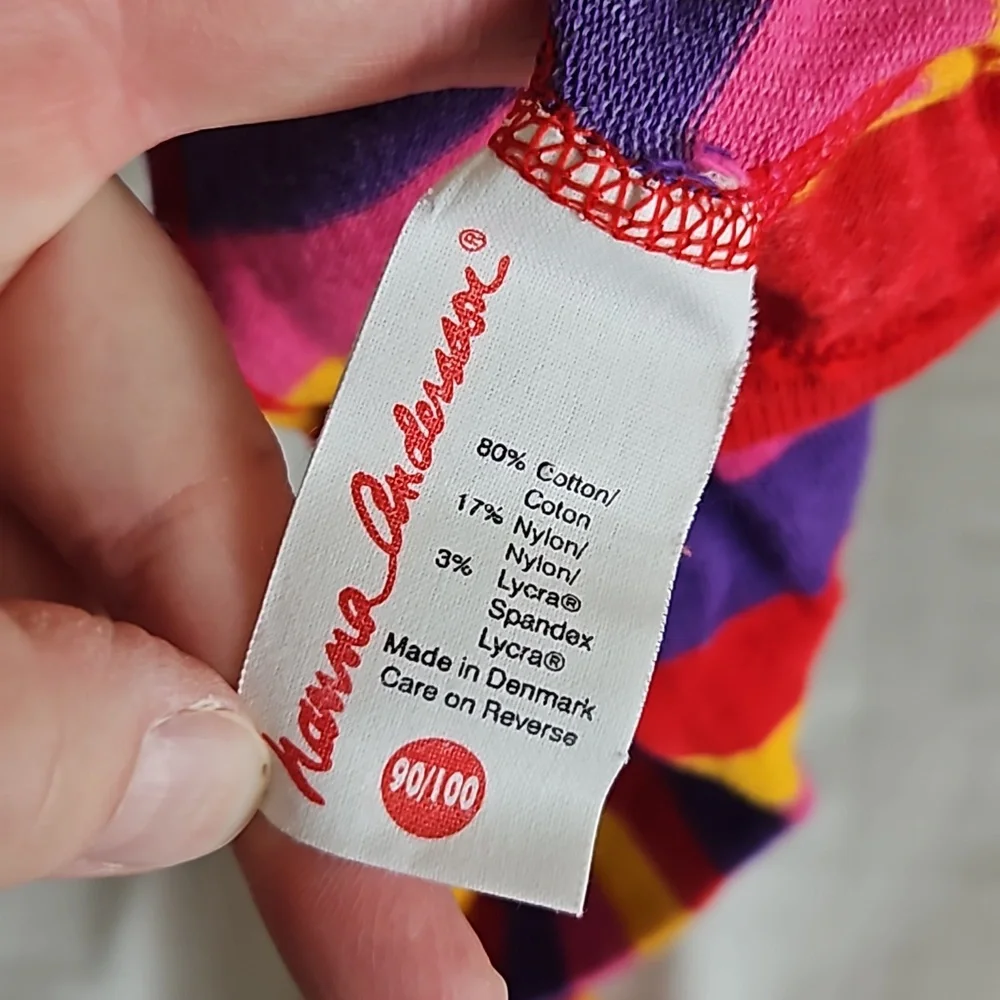 Hanna Andersson Striped Toddler Girl Warm Tights Size 3T